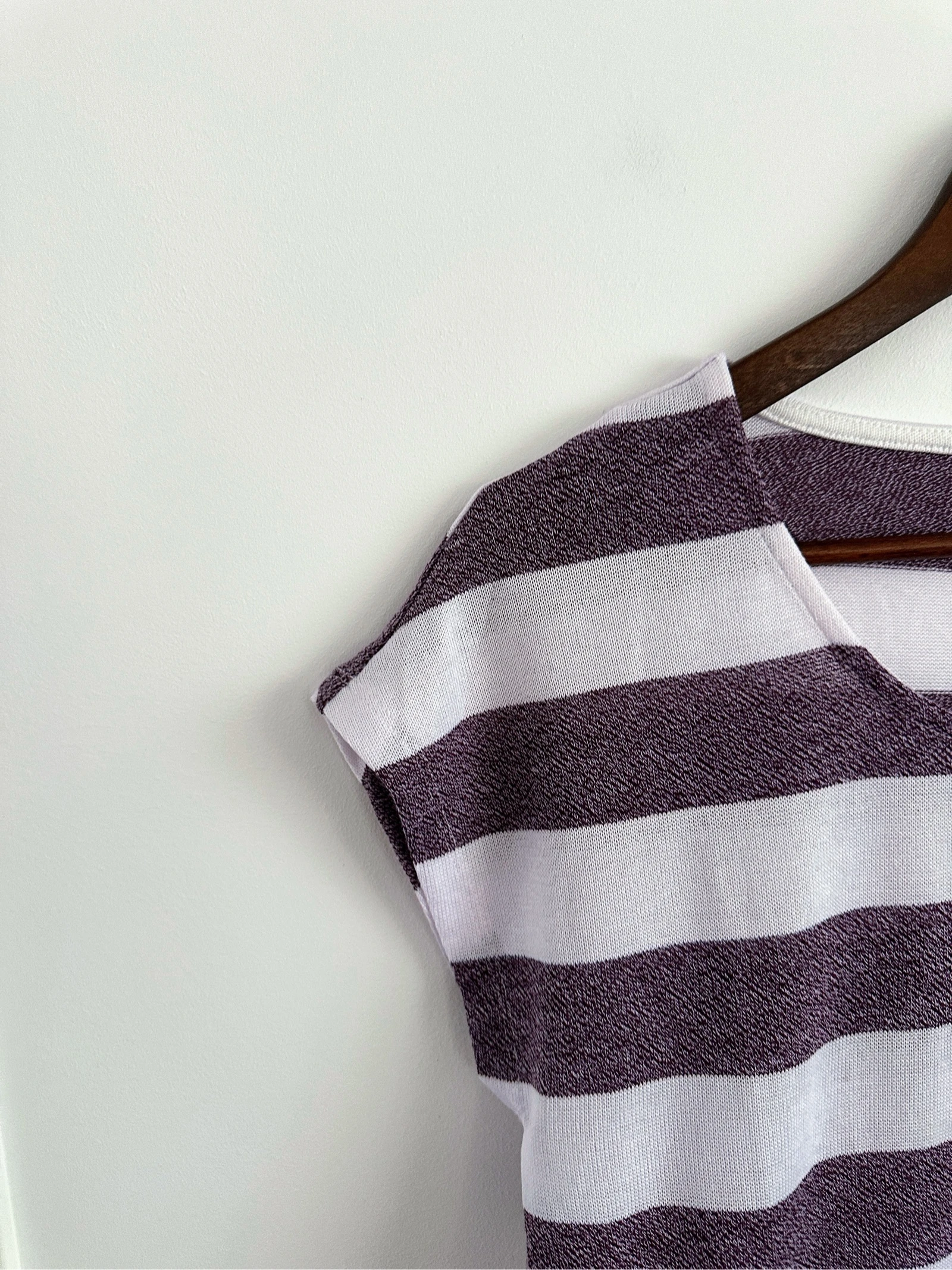 T-shirt rayé lilas et blanc / T-shirt marin Infinity Woman M – photo 2